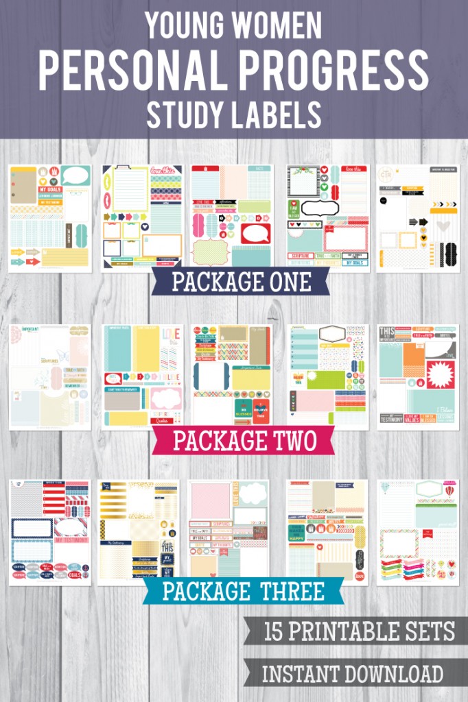 These LDS young women personal progress study labels will really help your young women have fun studying each PP experience! They will LOVE these and keep a really creative and fun record too!