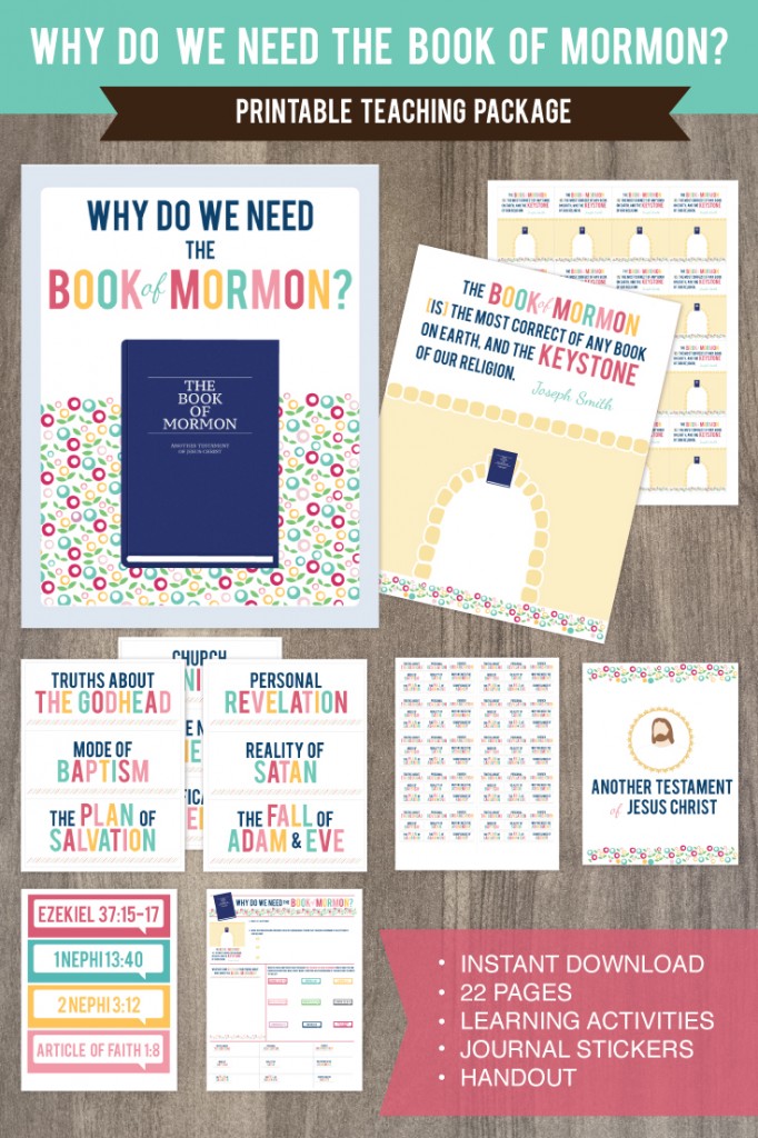 April Come Follow Me: Why do we need the Book of Mormon? This awesome teaching package is so cute and teaches SO MUCH!