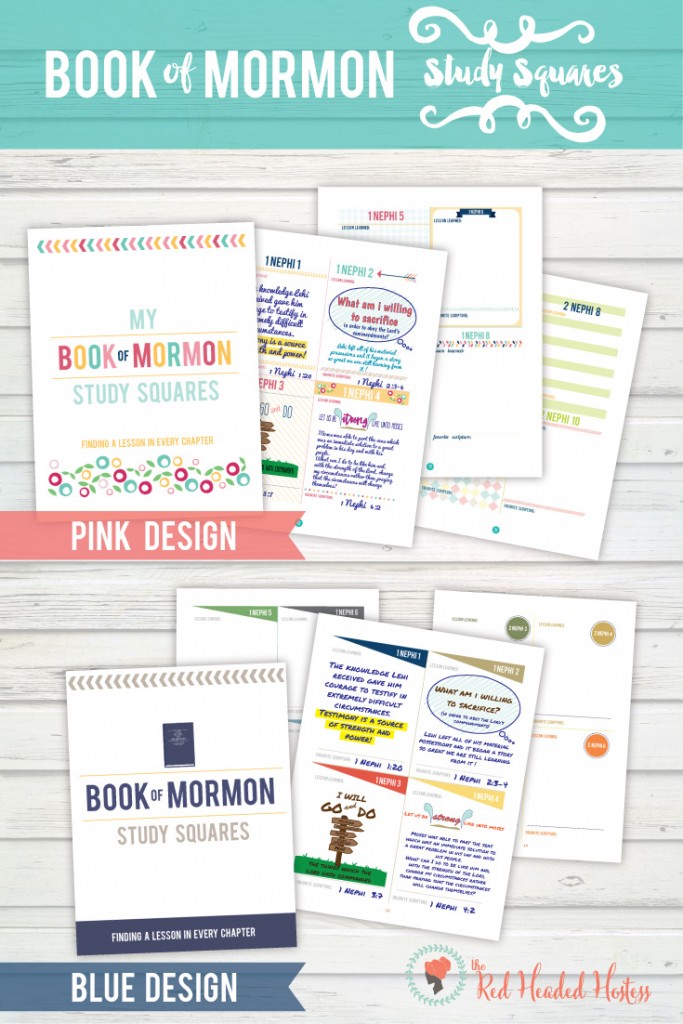 Book of Mormon Study Squares! These darling books help you find a lesson in every chapter as you study the Book of Mormon! It is a really effective and fun way to study! #bookofmormon