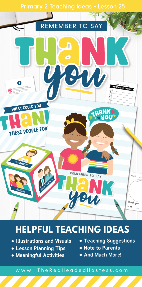 Remember to Say Thank You (Primary 2 Lesson 25) - Fun Primary games, teaching ideas, and more!